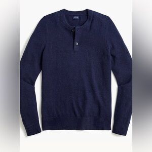 NWT JCrew Factory Lambswool-blend henley sweater